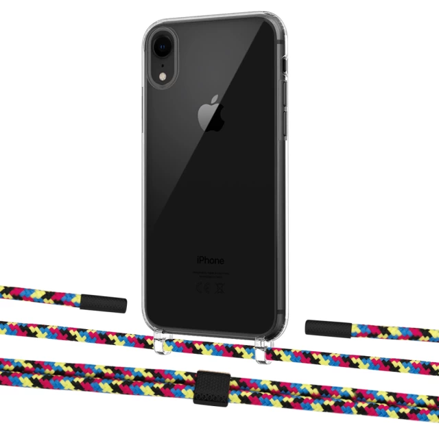 Чохол Upex Crossbody Protection Case для iPhone XR Crystal with Twine Critical Camouflage and Fausset Matte Black (UP83170)