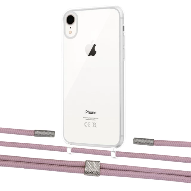 Чехол Upex Crossbody Protection Case для iPhone XR Crystal with Twine Rose Gold and Fausset Silver (UP83173)