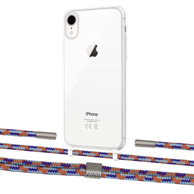 Чохол Upex Crossbody Protection Case для iPhone XR Crystal with Twine Blue Sunset and Fausset Silver (UP83184)