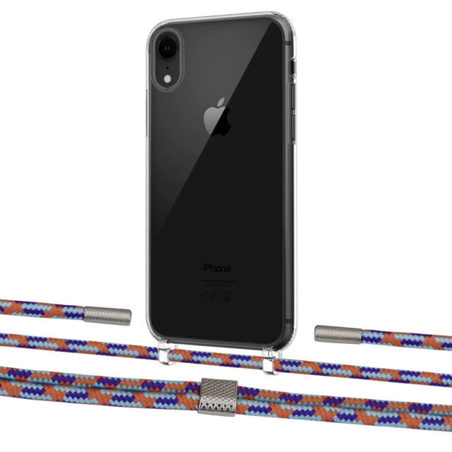 Чехол Upex Crossbody Protection Case для iPhone XR Crystal with Twine Blue Sunset and Fausset Silver (UP83184)