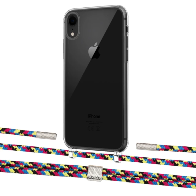 Чохол Upex Crossbody Protection Case для iPhone XR Crystal with Twine Critical Camouflage and Fausset Silver (UP83187)