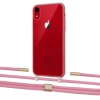 Чехол Upex Crossbody Protection Case для iPhone XR Crystal with Twine Coral and Fausset Gold (UP83191)