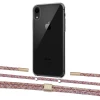 Чехол Upex Crossbody Protection Case для iPhone XR Crystal with Twine Mulberry and Fausset Gold (UP83198)
