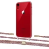 Чехол Upex Crossbody Protection Case для iPhone XR Crystal with Twine Mulberry and Fausset Gold (UP83198)