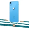 Чехол Upex Crossbody Protection Case для iPhone XR Crystal with Twine Cyan and Fausset Gold (UP83199)