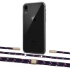 Чохол Upex Crossbody Protection Case для iPhone XR Crystal with Twine Blue Marine and Fausset Gold (UP83203)