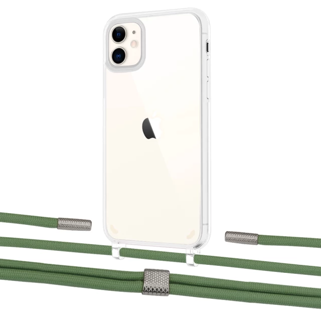 Чохол Upex Crossbody Protection Case для iPhone 11 Crystal with Twine Mint and Fausset Silver (UP83282)