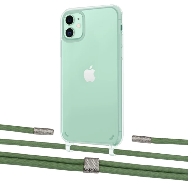 Чохол Upex Crossbody Protection Case для iPhone 11 Crystal with Twine Mint and Fausset Silver (UP83282)