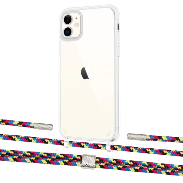 Чохол Upex Crossbody Protection Case для iPhone 11 Crystal with Twine Critical Camouflage and Fausset Silver (UP83289)