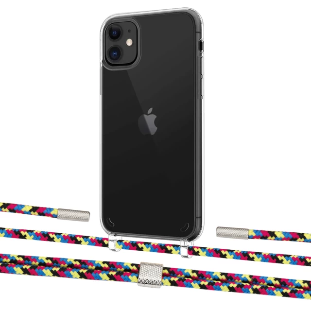 Чехол Upex Crossbody Protection Case для iPhone 11 Crystal with Twine Critical Camouflage and Fausset Silver (UP83289)