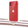 Чехол Upex Crossbody Protection Case для iPhone 11 Crystal with Twine Mulberry and Fausset Gold (UP83300)