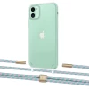 Чехол Upex Crossbody Protection Case для iPhone 11 Crystal with Twine Turquoise and Fausset Gold (UP83304)