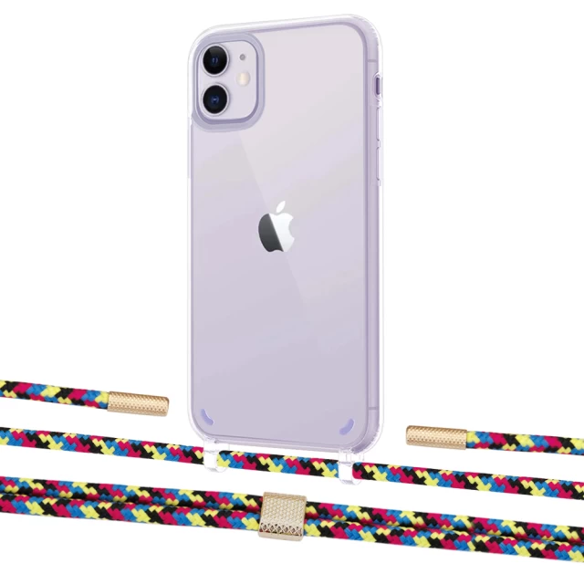 Чохол Upex Crossbody Protection Case для iPhone 11 Crystal with Twine Critical Camouflage and Fausset Gold (UP83306)