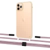 Чехол Upex Crossbody Protection Case для iPhone 11 Pro Max Crystal with Twine Rose Gold and Fausset Matte Black (UP83360)