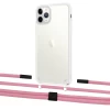Чехол Upex Crossbody Protection Case для iPhone 11 Pro Max Crystal with Twine Coral and Fausset Matte Black (UP83361)