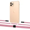 Чохол Upex Crossbody Protection Case для iPhone 11 Pro Max Crystal with Twine Coral and Fausset Matte Black (UP83361)