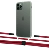 Чохол Upex Crossbody Protection Case для iPhone 11 Pro Max Crystal with Twine Red and Fausset Matte Black (UP83362)