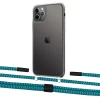 Чехол Upex Crossbody Protection Case для iPhone 11 Pro Max Crystal with Twine Cyan and Fausset Matte Black (UP83369)