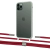 Чехол Upex Crossbody Protection Case для iPhone 11 Pro Crystal with Twine Red and Fausset Silver (UP83328)