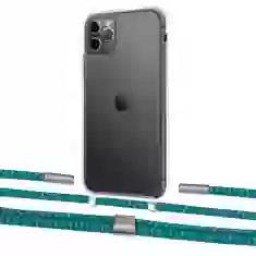 Чехол Upex Crossbody Protection Case для iPhone 11 Pro Crystal with Twine Cyan and Fausset Silver (UP83335)