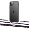 Чехол Upex Crossbody Protection Case для iPhone 11 Pro Max Crystal with Twine Blue Marine and Fausset Silver (UP83390)