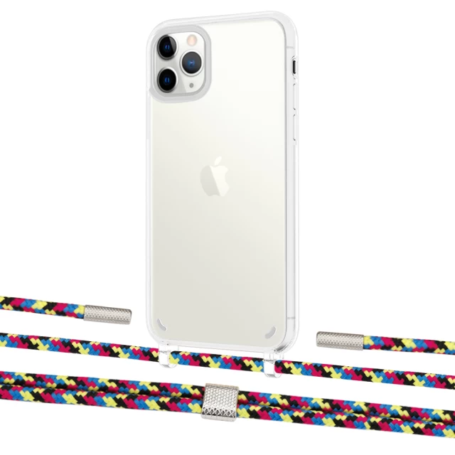 Чехол Upex Crossbody Protection Case для iPhone 11 Pro Max Crystal with Twine Critical Camouflage and Fausset Silver (UP83391)