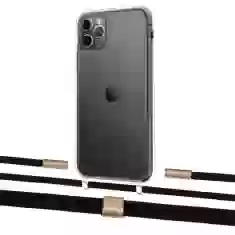 Чохол Upex Crossbody Protection Case для iPhone 11 Pro Crystal with Twine Black  and Fausset Gold (UP83341)