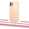 Чехол Upex Crossbody Protection Case для iPhone 11 Pro Max Crystal with Twine Coral and Fausset Gold (UP83395)