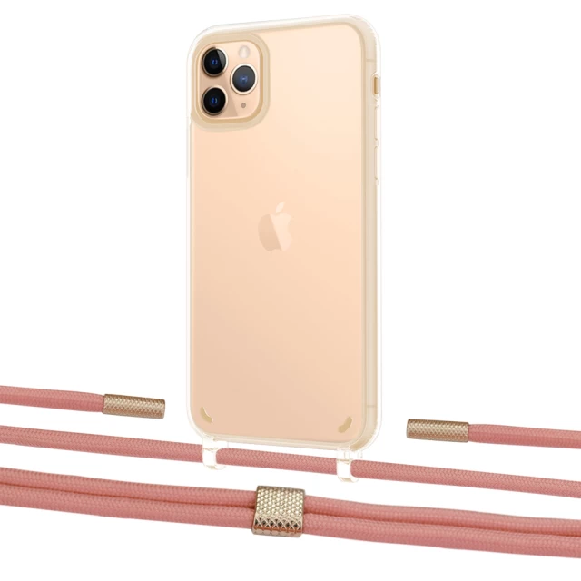 Чехол Upex Crossbody Protection Case для iPhone 11 Pro Crystal with Twine Cantaloupe and Fausset Gold (UP83346)