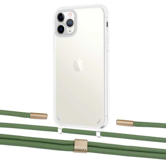 Чохол Upex Crossbody Protection Case для iPhone 11 Pro Crystal with Twine Mint and Fausset Gold (UP83350)