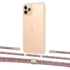 Чехол Upex Crossbody Protection Case для iPhone 11 Pro Crystal with Twine Mulberry and Fausset Gold (UP83351)