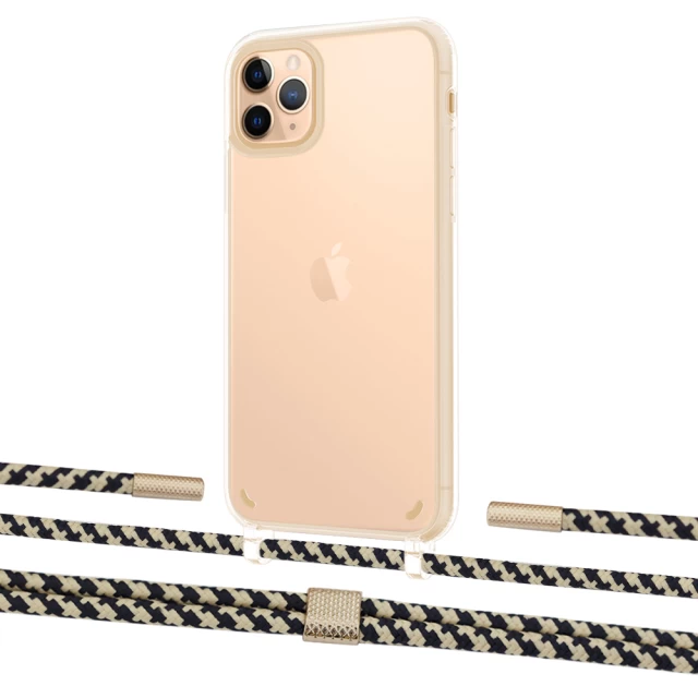 Чохол Upex Crossbody Protection Case для iPhone 11 Pro Max Crystal with Twine Copper and Fausset Gold (UP83404)