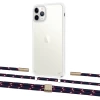 Чохол Upex Crossbody Protection Case для iPhone 11 Pro Max Crystal with Twine Blue Marine and Fausset Gold (UP83407)
