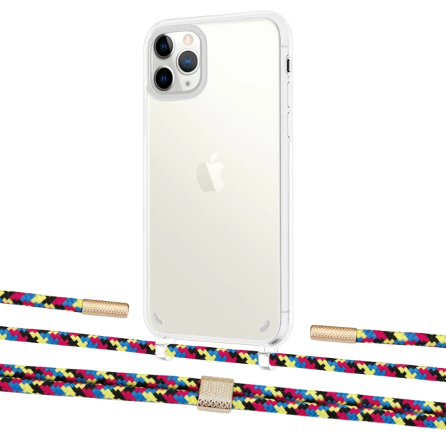 Чохол Upex Crossbody Protection Case для iPhone 11 Pro Max Crystal with Twine Critical Camouflage and Fausset Gold (UP83408)