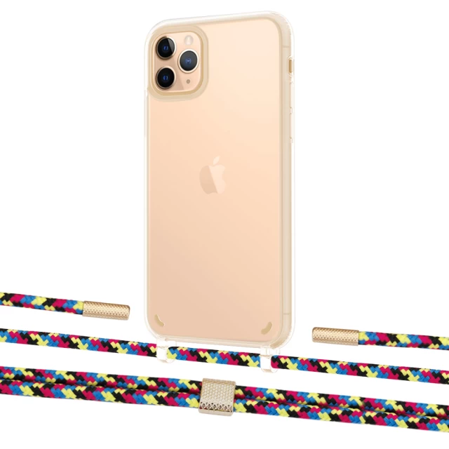 Чохол Upex Crossbody Protection Case для iPhone 11 Pro Crystal with Twine Critical Camouflage and Fausset Gold (UP83357)