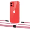 Чохол Upex Crossbody Protection Case для iPhone 12 mini Crystal with Twine Coral and Fausset Matte Black (UP83463)