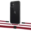 Чехол Upex Crossbody Protection Case для iPhone 12 | 12 Pro Crystal with Twine Red and Fausset Matte Black (UP83413)
