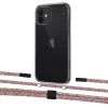 Чохол Upex Crossbody Protection Case для iPhone 12 | 12 Pro Crystal with Twine Mulberry and Fausset Matte Black (UP83419)