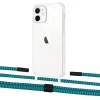 Чехол Upex Crossbody Protection Case для iPhone 12 | 12 Pro Crystal with Twine Cyan and Fausset Matte Black (UP83420)