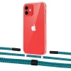 Чохол Upex Crossbody Protection Case для iPhone 12 | 12 Pro Crystal with Twine Cyan and Fausset Matte Black (UP83420)