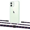 Чохол Upex Crossbody Protection Case для iPhone 12 mini Crystal with Twine Blue Marine and Fausset Matte Black (UP83475)