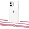 Чехол Upex Crossbody Protection Case для iPhone 12 | 12 Pro Crystal with Twine Coral and Fausset Silver (UP83429)