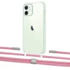Чехол Upex Crossbody Protection Case для iPhone 12 mini Crystal with Twine Coral and Fausset Silver (UP83480)