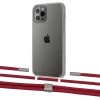 Чехол Upex Crossbody Protection Case для iPhone 12 | 12 Pro Crystal with Twine Red and Fausset Silver (UP83430)