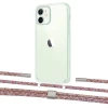 Чехол Upex Crossbody Protection Case для iPhone 12 mini Crystal with Twine Mulberry and Fausset Silver (UP83487)