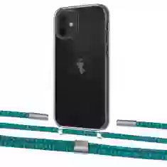 Чехол Upex Crossbody Protection Case для iPhone 12 mini Crystal with Twine Cyan and Fausset Silver (UP83488)