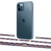 Чехол Upex Crossbody Protection Case для iPhone 12 | 12 Pro Crystal with Twine Blue Sunset and Fausset Silver (UP83439)