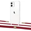 Чехол Upex Crossbody Protection Case для iPhone 12 mini Crystal with Twine Red and Fausset Gold (UP83498)