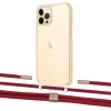 Чехол Upex Crossbody Protection Case для iPhone 12 | 12 Pro Crystal with Twine Red and Fausset Gold (UP83447)