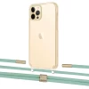 Чехол Upex Crossbody Protection Case для iPhone 12 | 12 Pro Crystal with Twine Pistachio and Fausset Gold (UP83450)